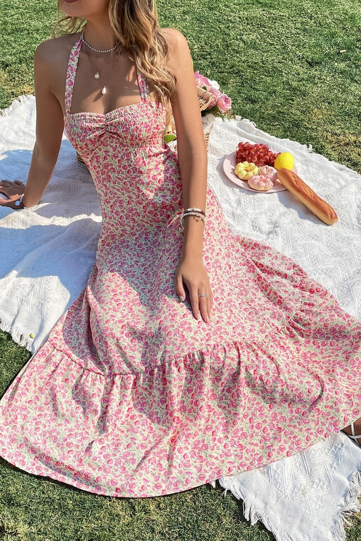 Blushfield Garden Midi Dress