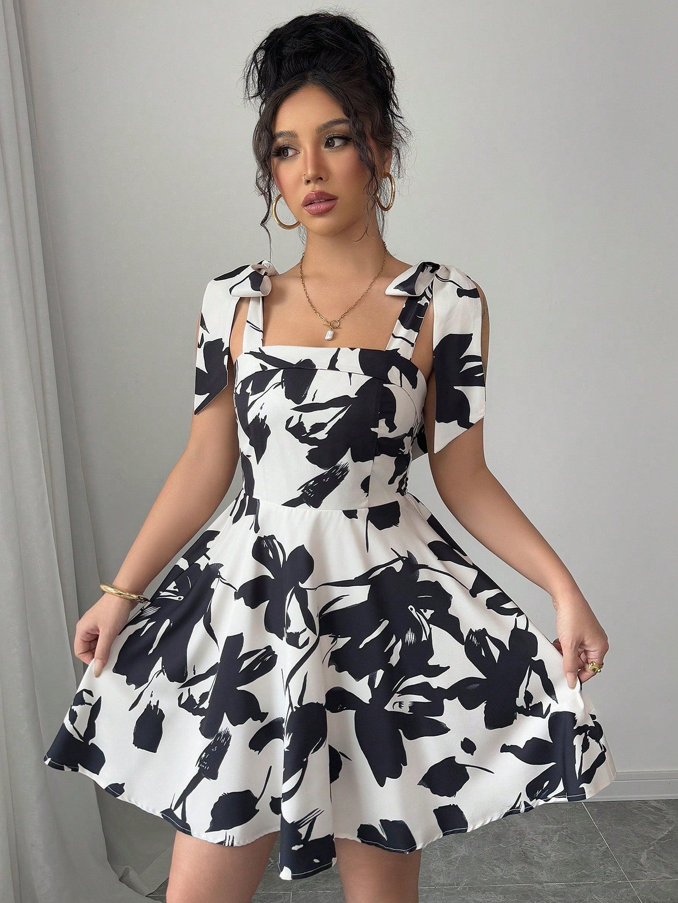 Monet’s Bloom Mini Dress