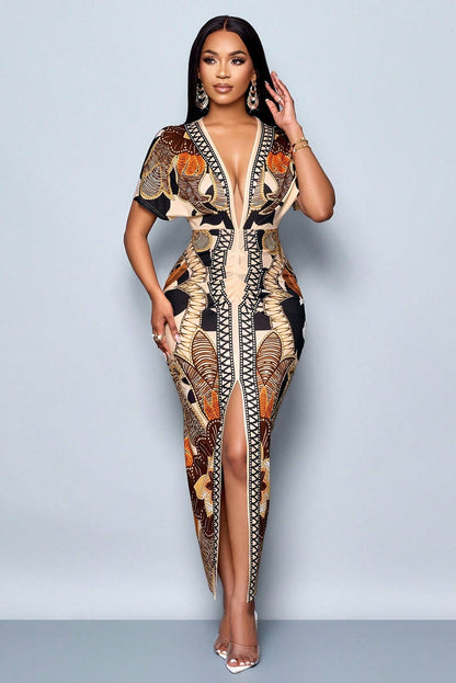 Serengeti Luxe Slit Midi Dress