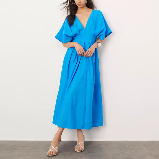 Muse des Lichts Seiden-Midikleid