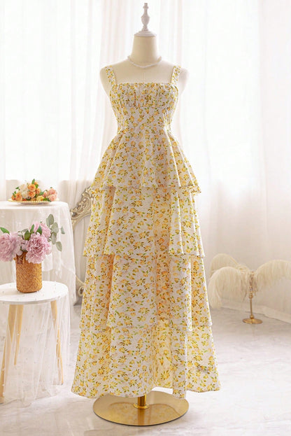 Belle Botanique Tier Midi Dress