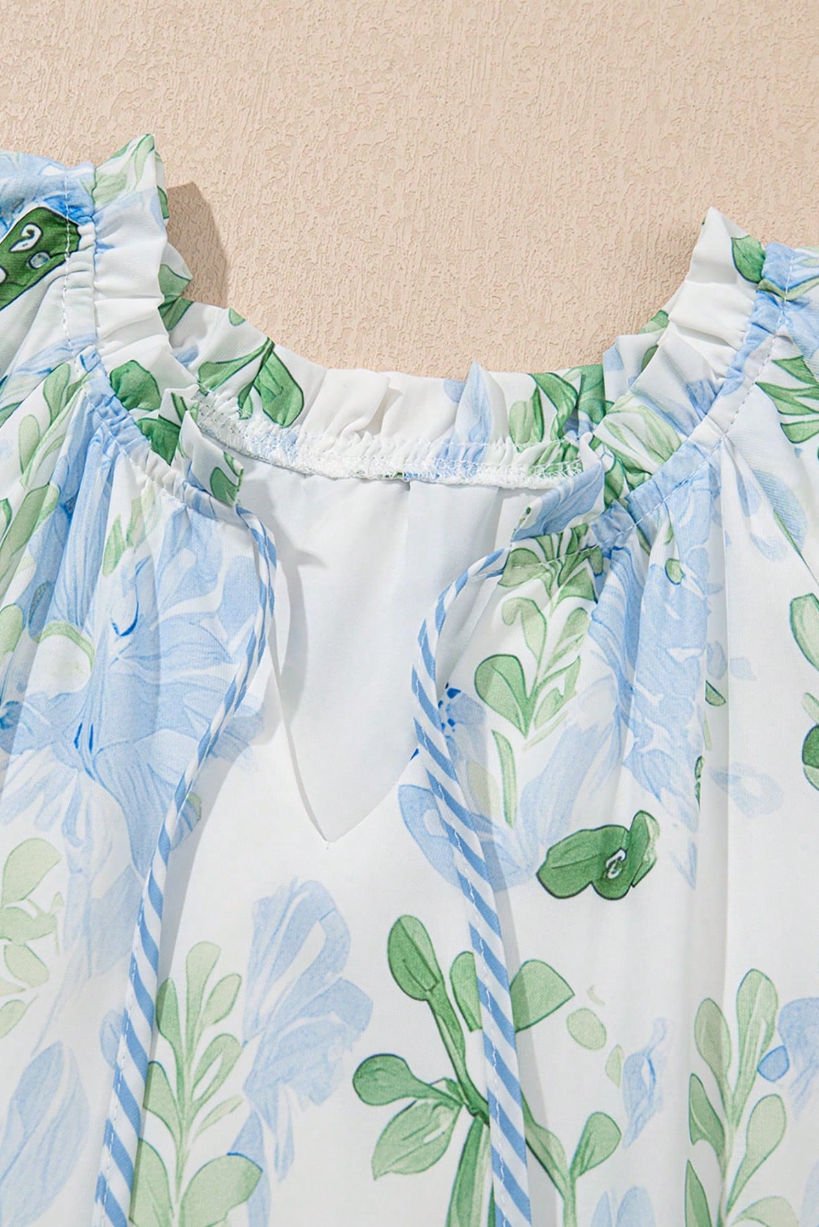 Mintflora Stripe-Trim Mini Dress