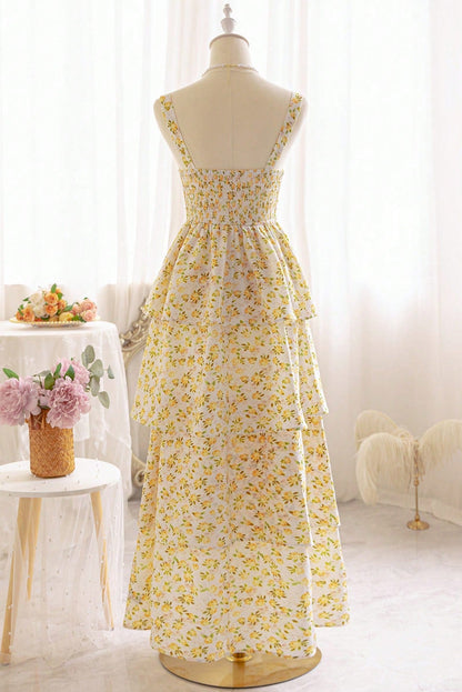 Belle Botanique Tier Midi Dress