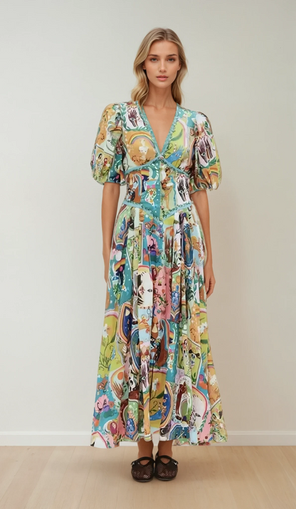 Wonderland Whirl Midi Dress