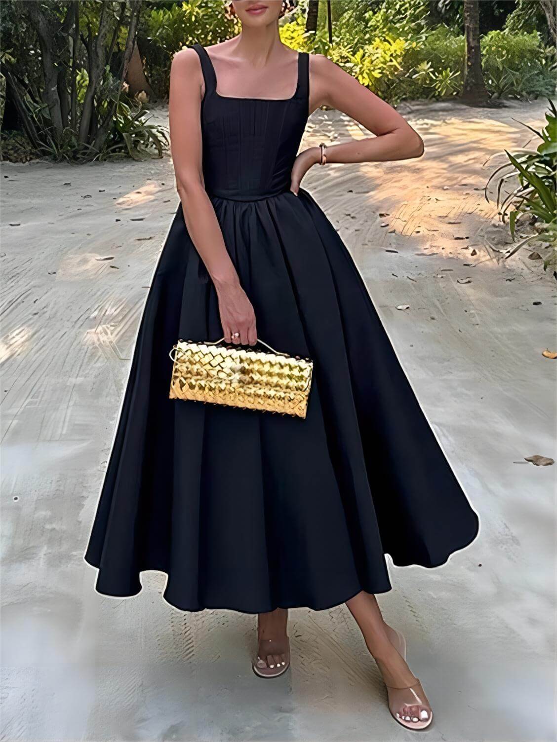 Elegant Off-Shoulder Strapless Maxi Dress