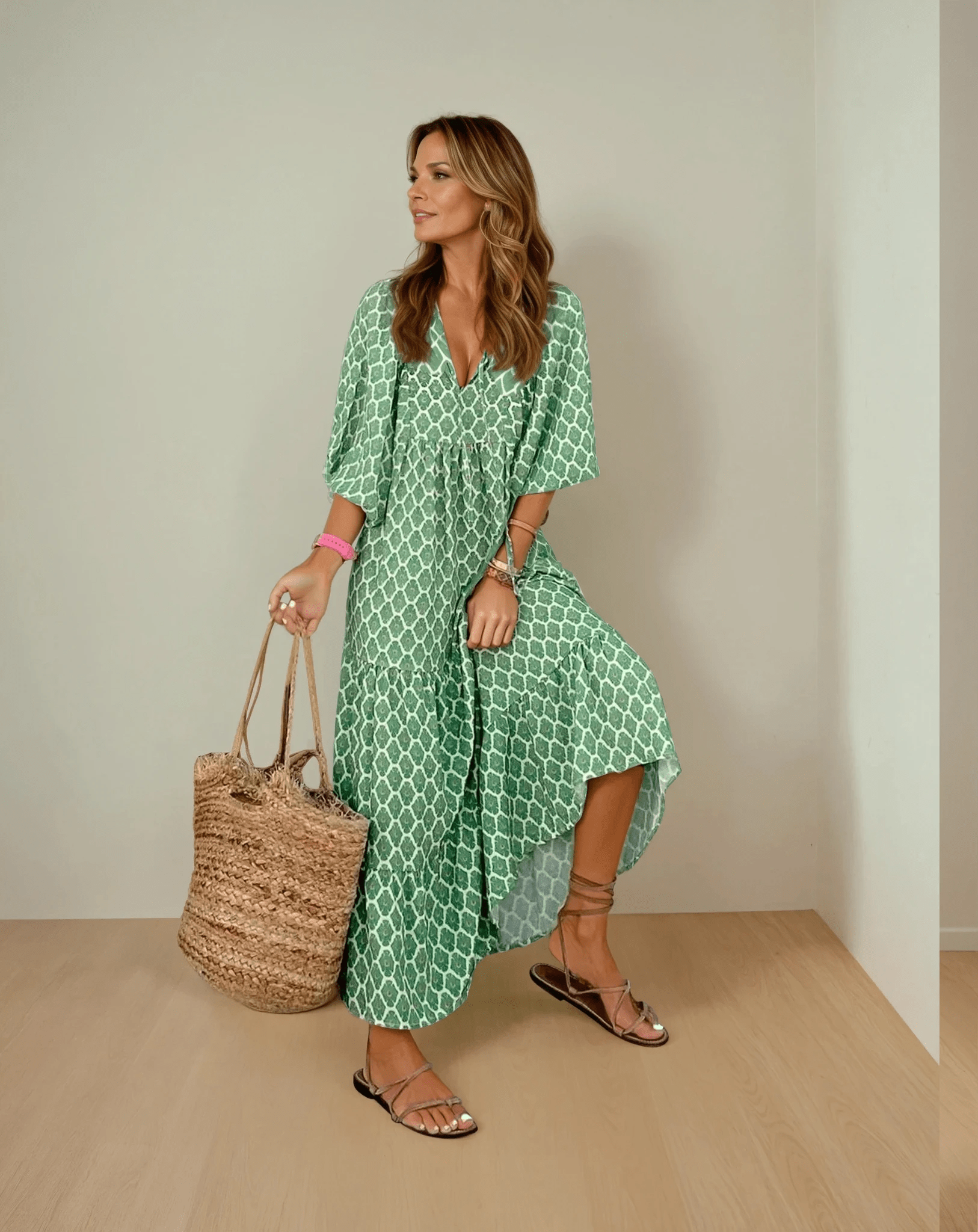 Portofino Escape Midi Dress - TheBohoBloom