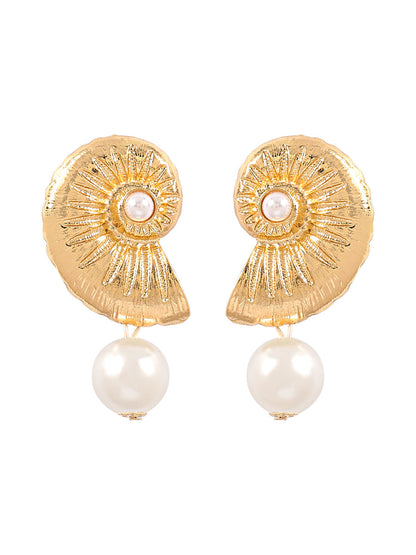 Fashionable Personality Beach Style Conch Starfish Earrings