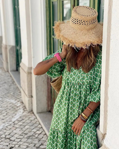 Portofino Escape Midi Dress - TheBohoBloom
