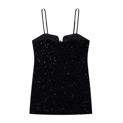 Midnight Glam Glitter Mini Dress