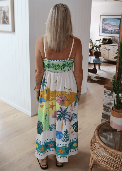 Resort Bliss Sleeveless Midi Dress - TheBohoBloom