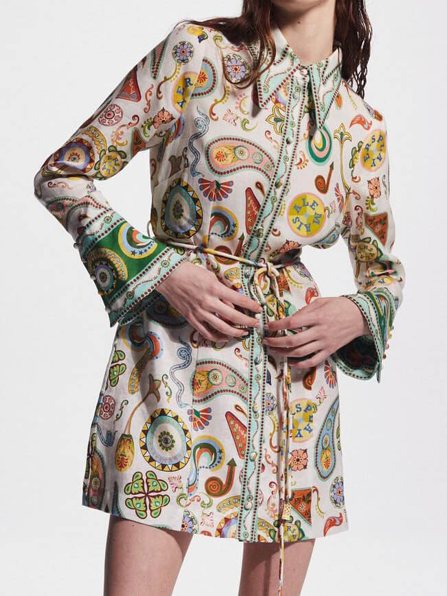 Paisley Carnival Mini Dress - TheBohoBloom