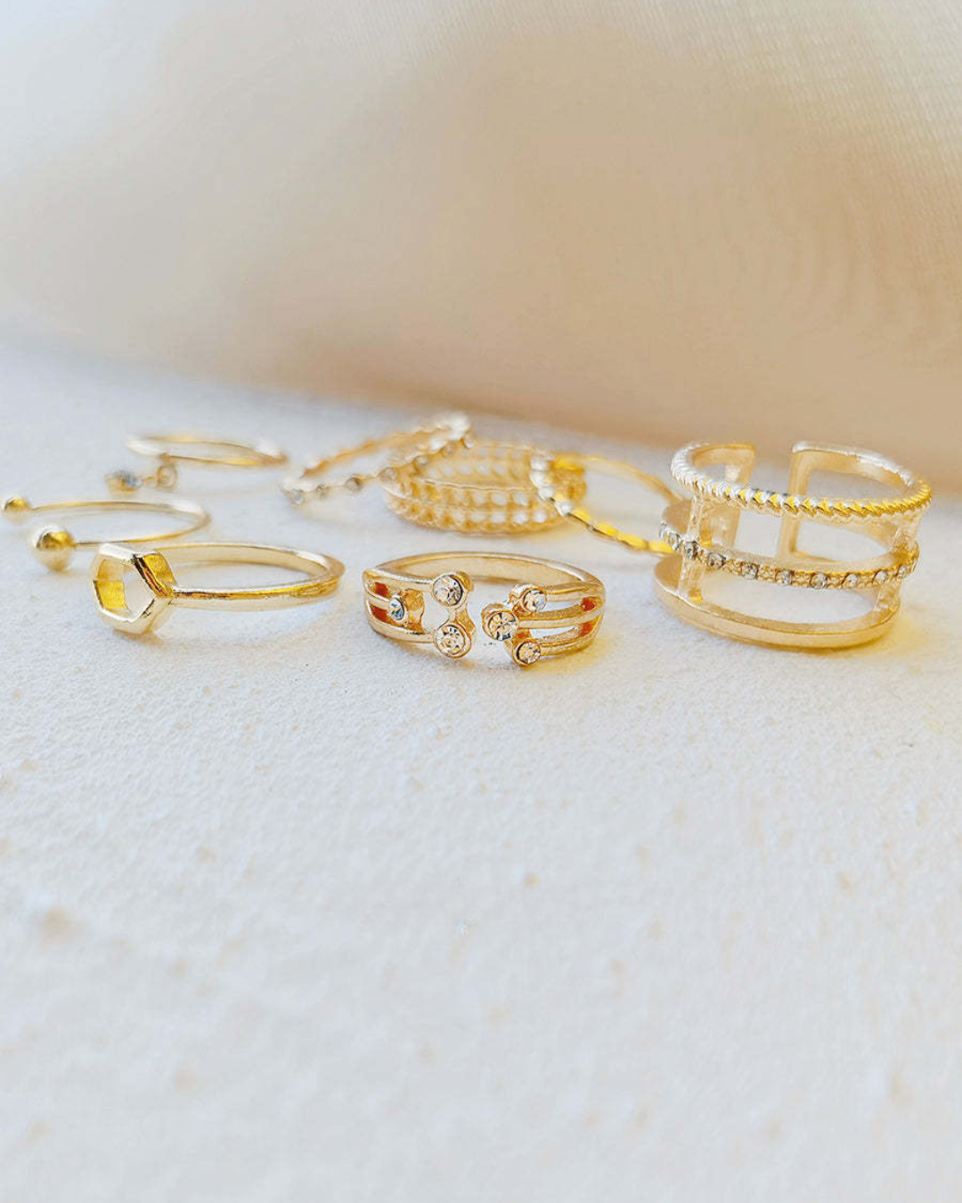 Starlit Form Ring Set