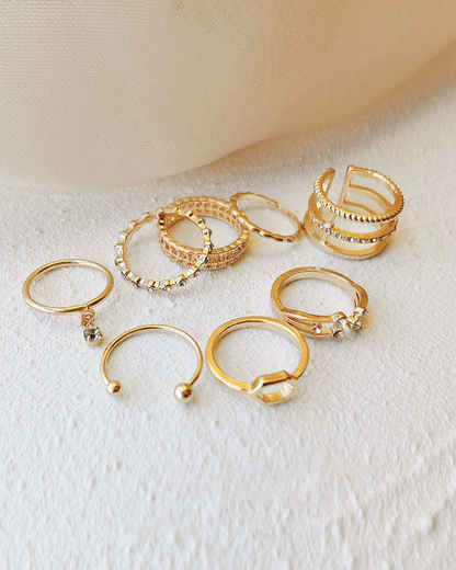 Starlit Form Ring Set