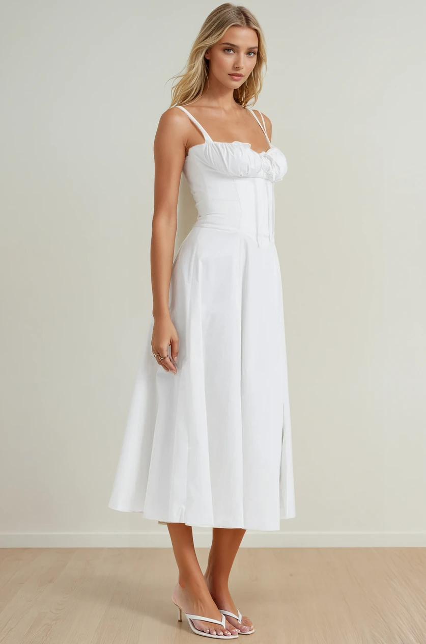 Vittoria Strukturiertes Midikleid