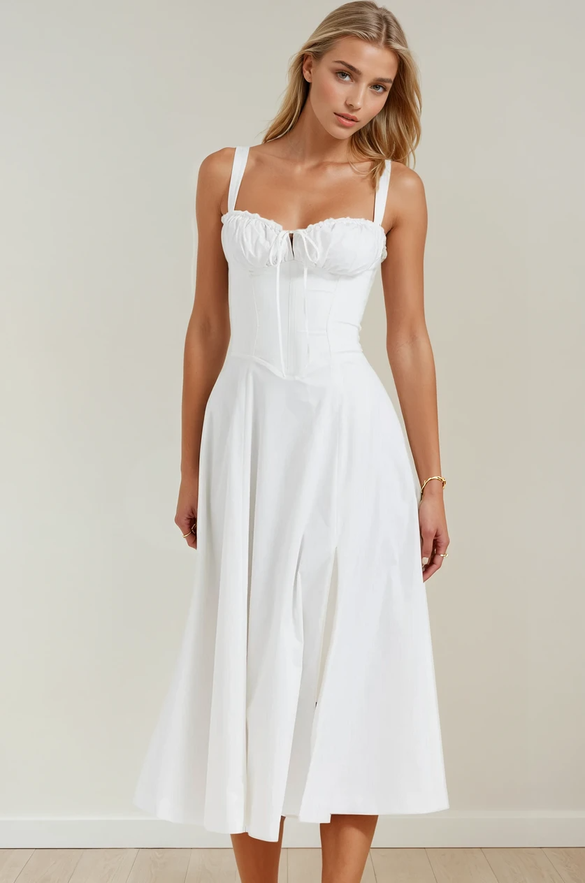 Vittoria Strukturiertes Midikleid