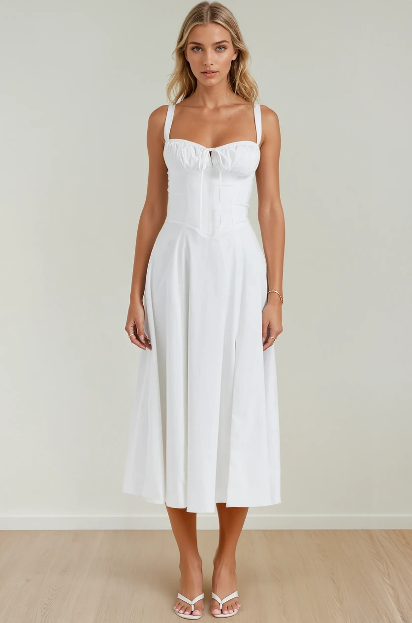 Vittoria Strukturiertes Midikleid