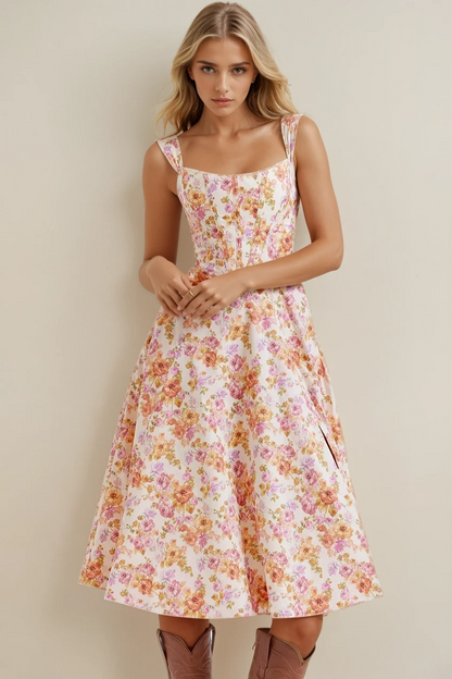 Sunday Bloom Reverie Midi Dress