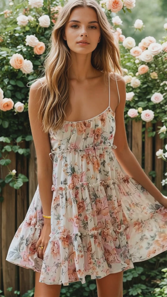 Floral Serenity Mini Dress