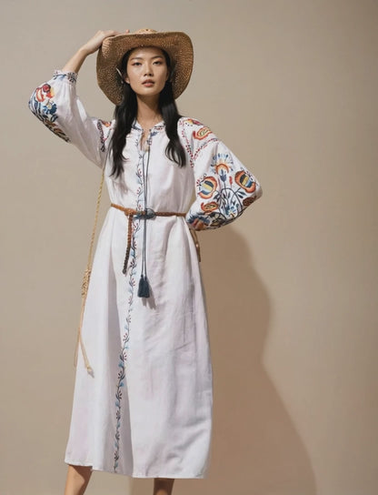 Embroidered Harmony Maxi Dress