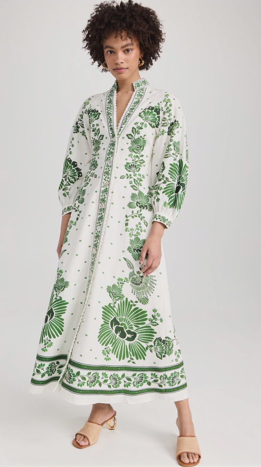 Verdant Charm Maxi Dress