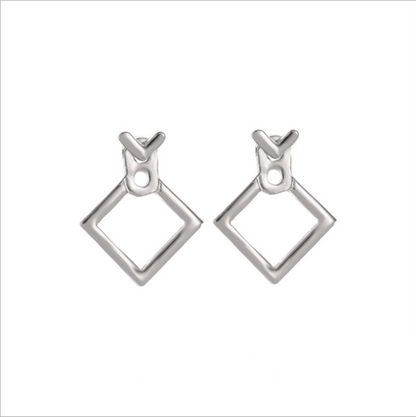Trendy Cute Nickel Free Square Stud Earrings