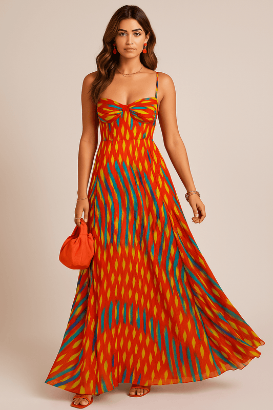 Gallery Chic Abstract Maxi Dress - TheBohoBloom