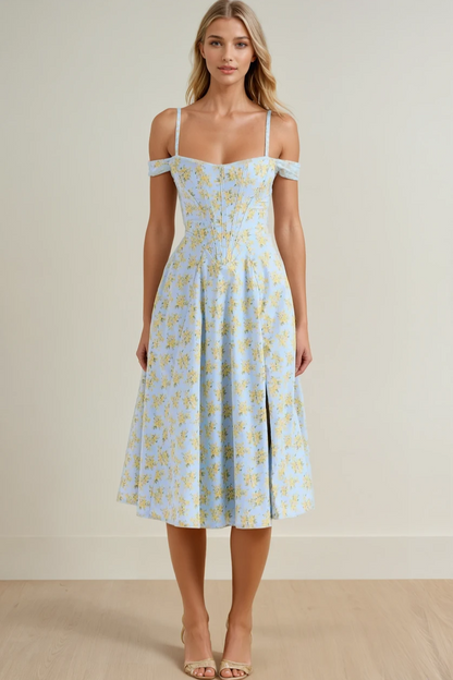 Sunday Bloom Reverie Midi Dress