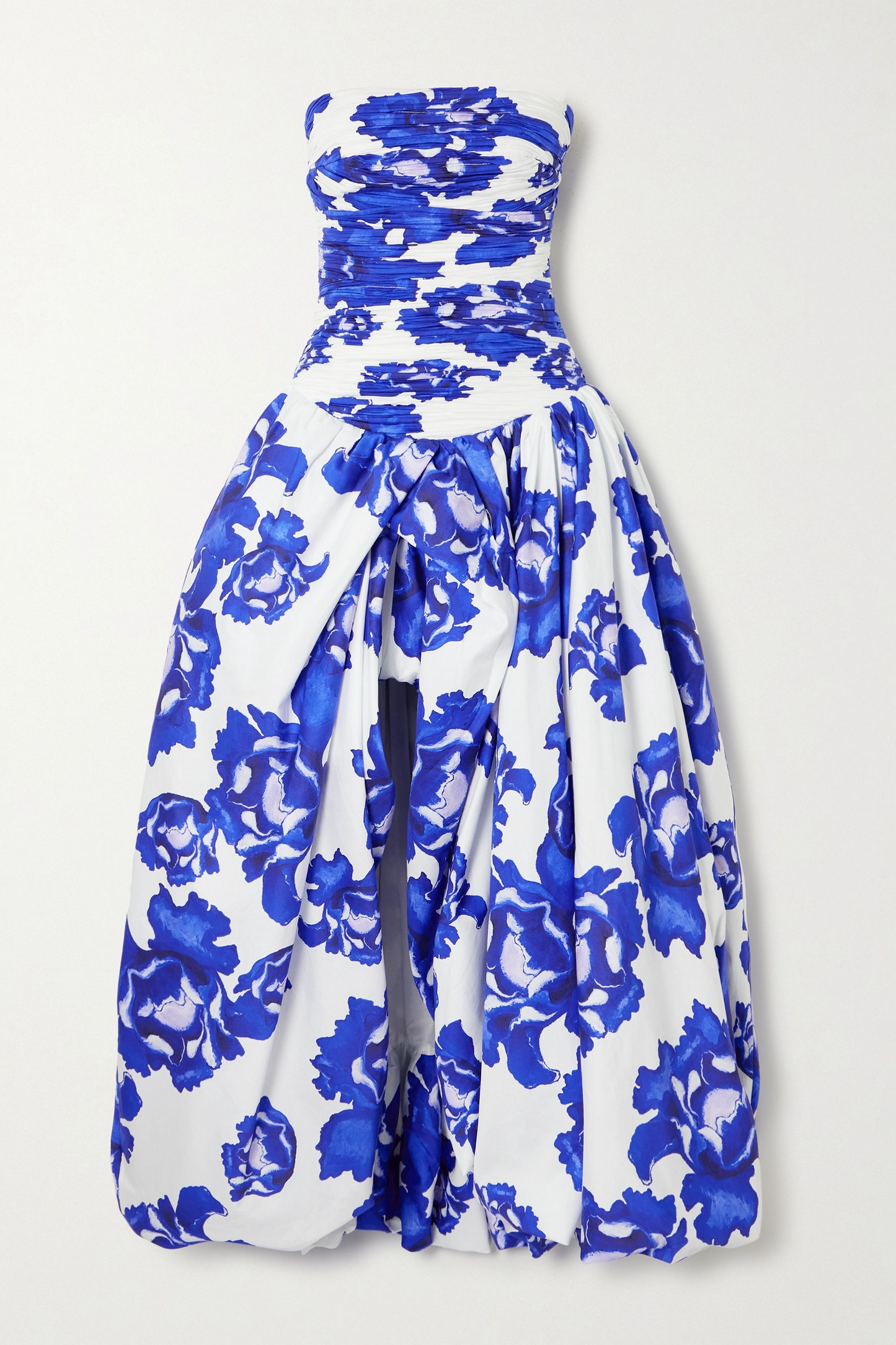Sapphire Bloom Cascade Maxi Dress